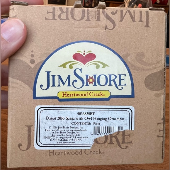 2016 Jim Shore Heartwood Creek Santa W/ Owl In Wreath Ornament #4053828 NIB - Picture 4 of 10